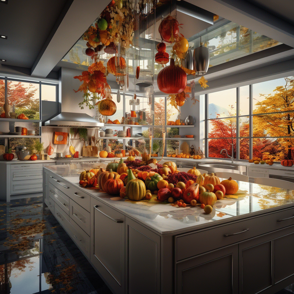 Fall kitchen decoration