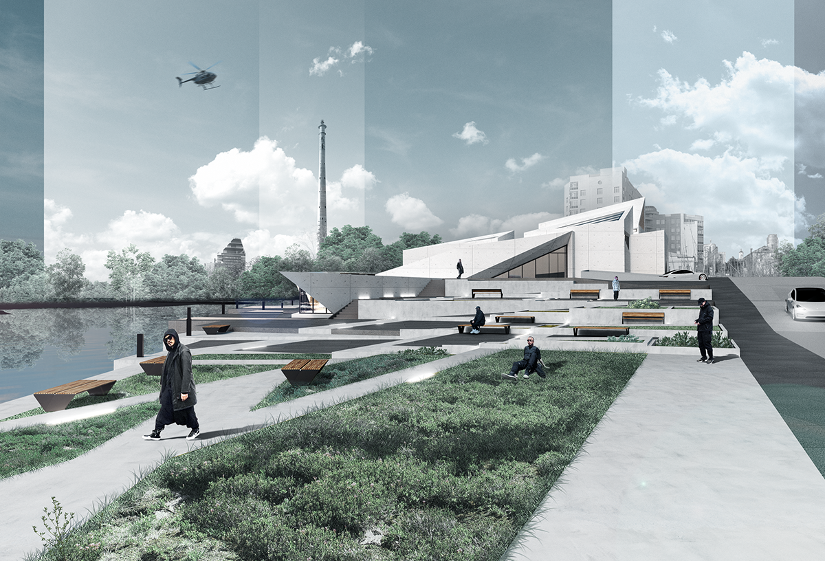 architecture design visualisation Render public building student Interior 3D
