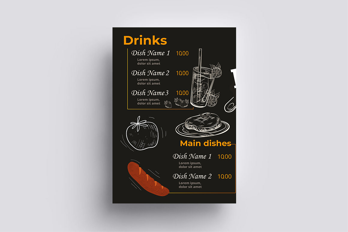 design drink food menu marketing   rastorant