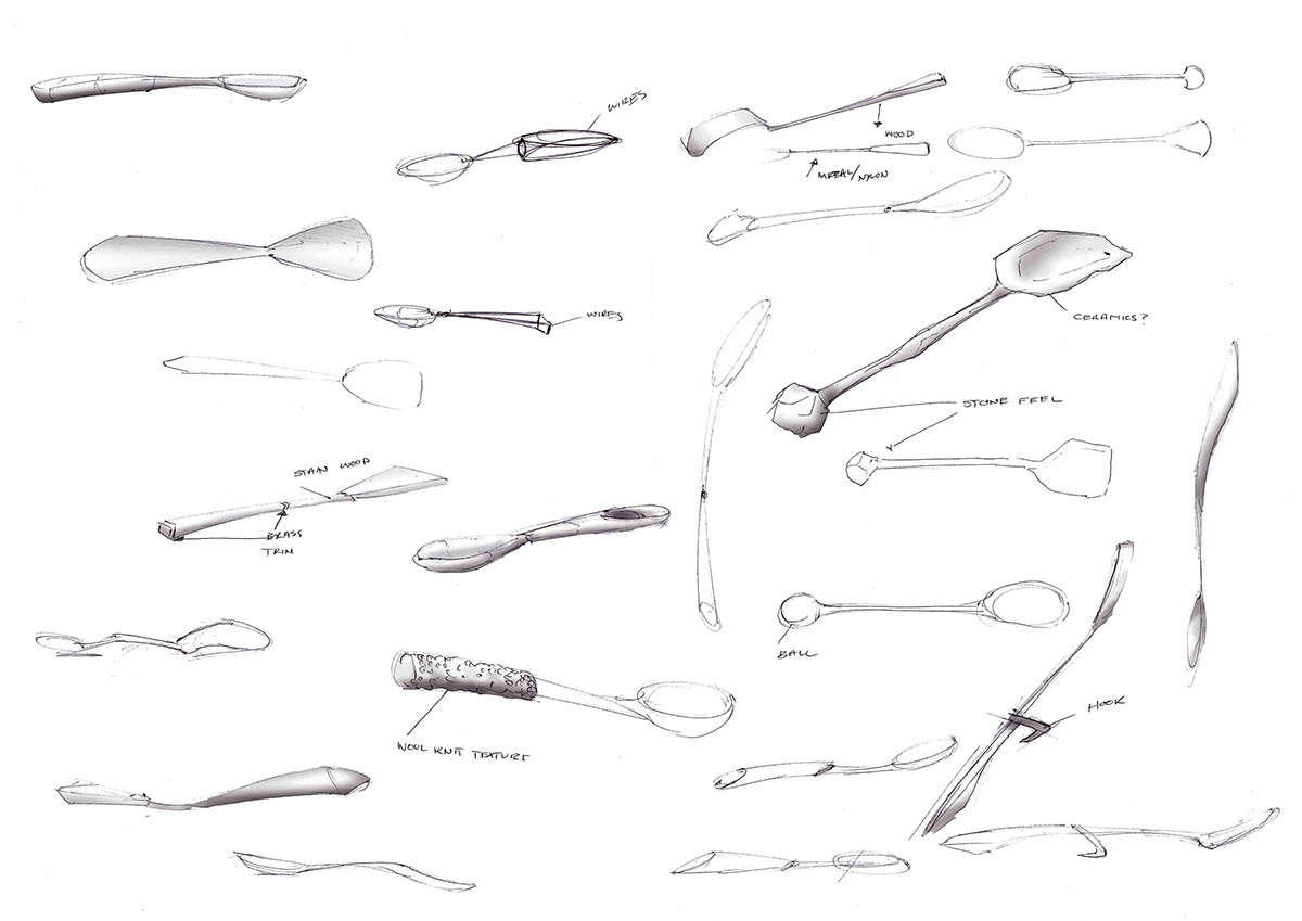 photoshop Illustrator sketches kitchen utensil Renders