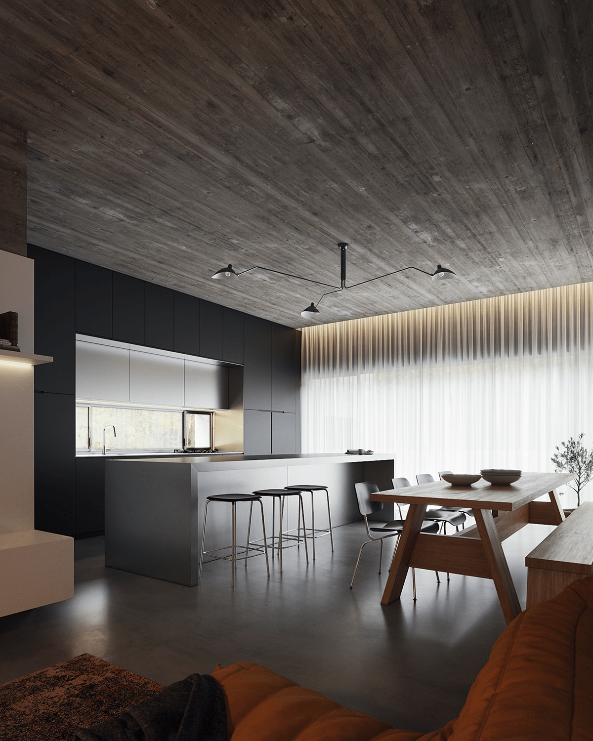 architecture clean concrete industrial interior design  minimalist modern Photography  simple