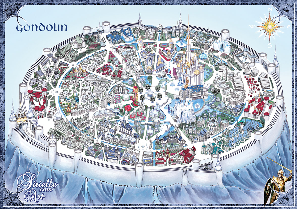cartography city map fantasy art fantasy illustration fantasy map lordoftherings map Silmarillion Tolkien