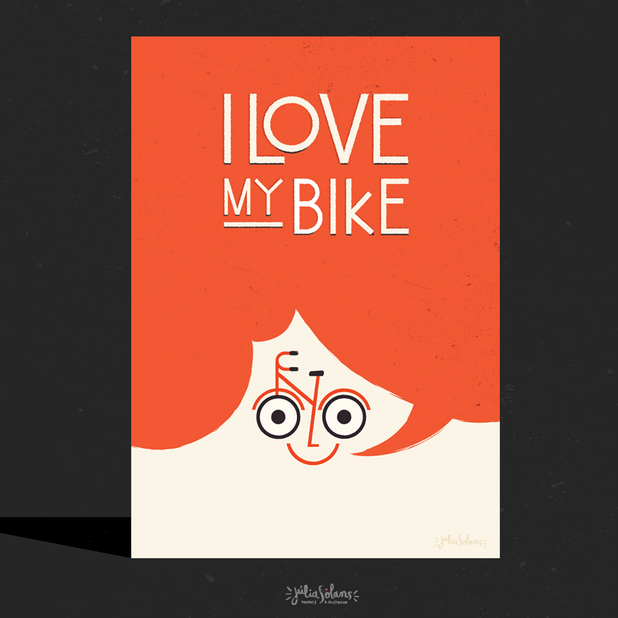 Bike julia solans poster self-promotion