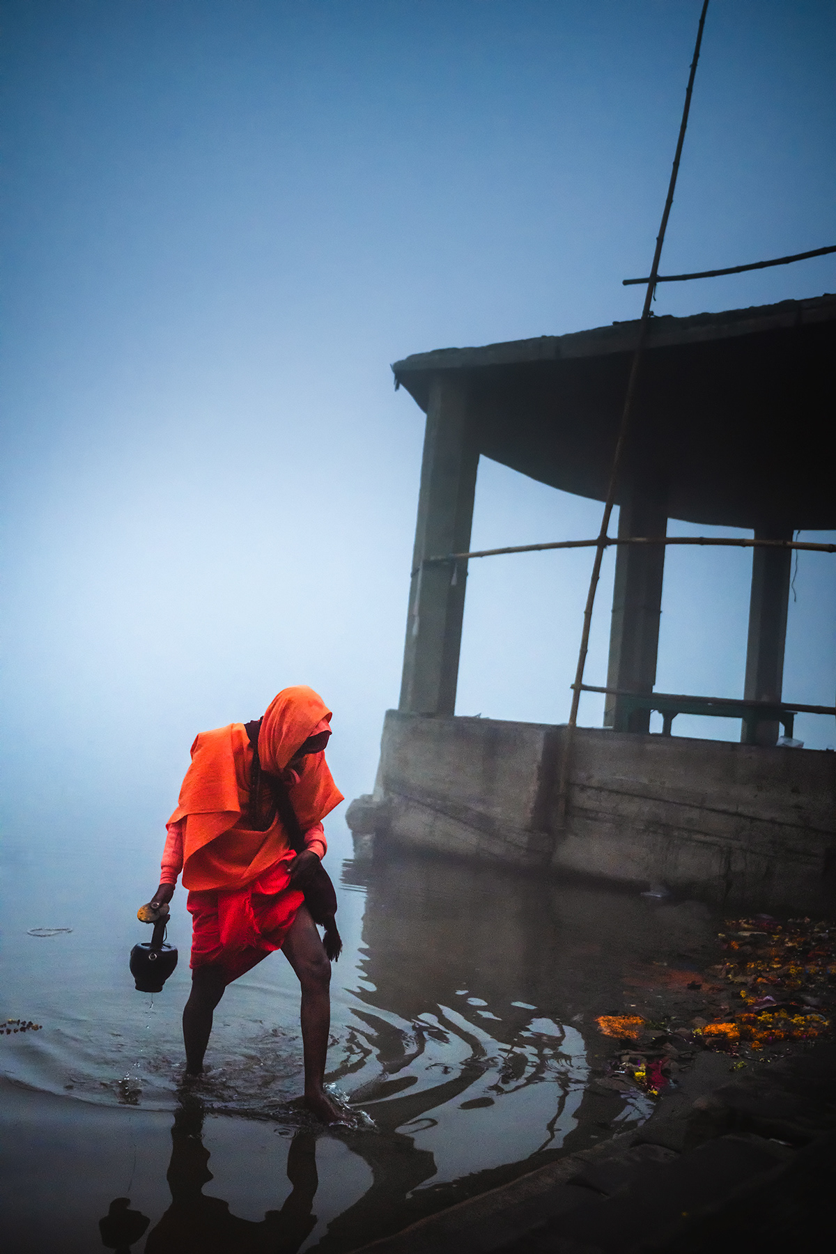 banaras varanasi orange river India Photography  Incredible India Travel blue hour ritual