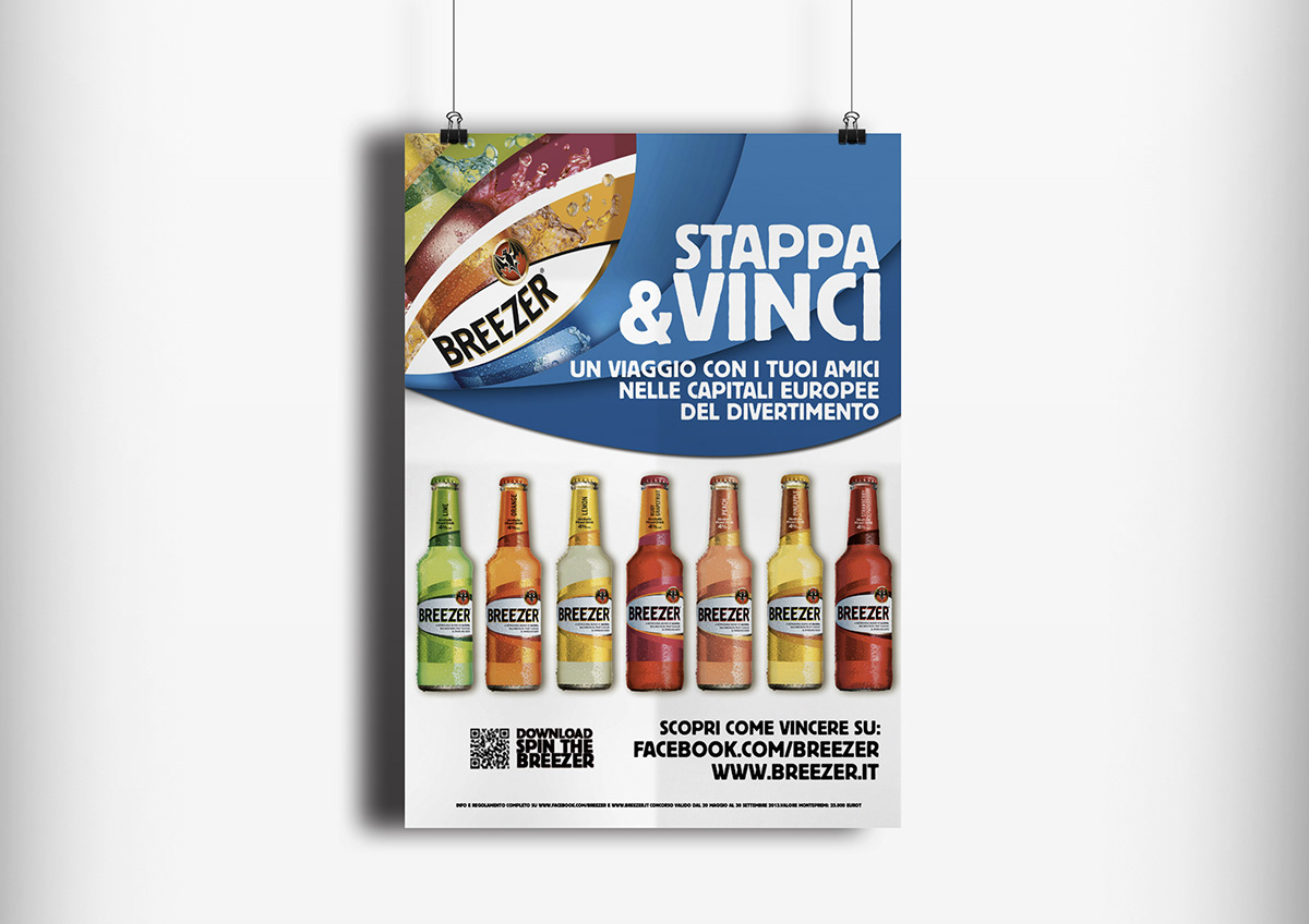 poster ADV type graphic bacardi breezer glass expo bottles Web