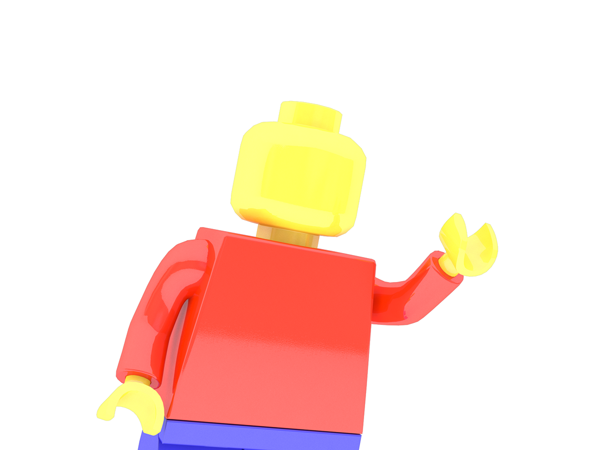 LEGO mini me CV portfolio Render 3D model light studio