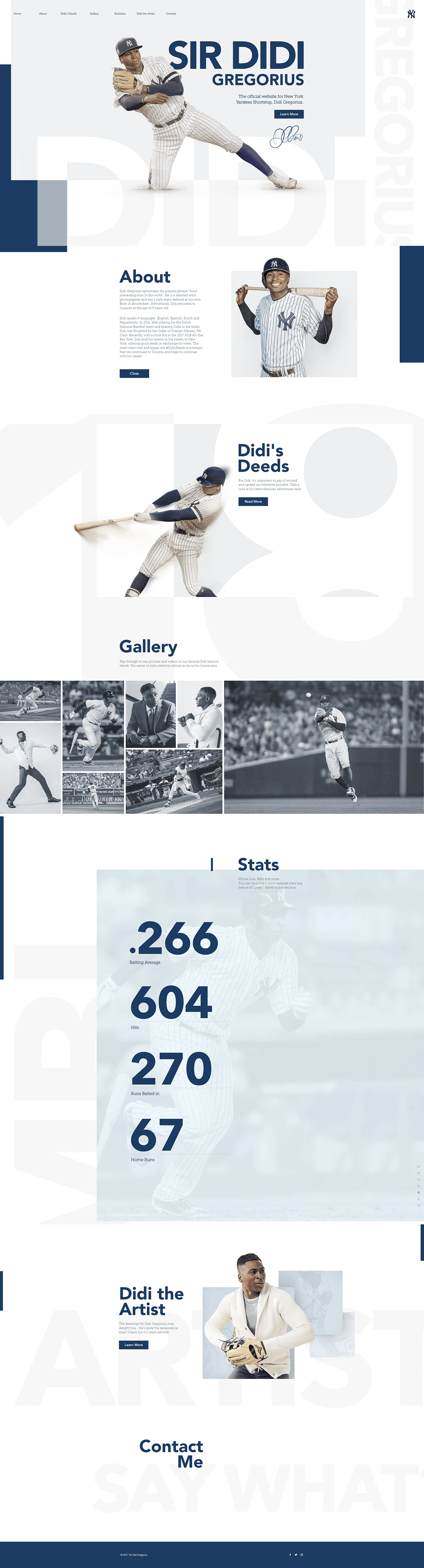 baseball code animation  New York Yankees Web Design 