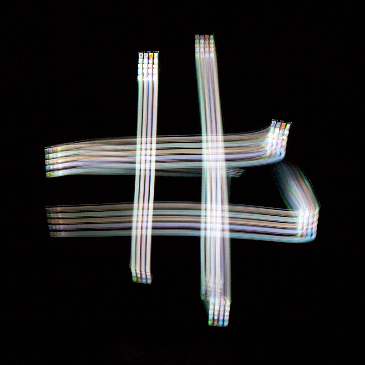free font letters iphone light  streak streaks design 3D