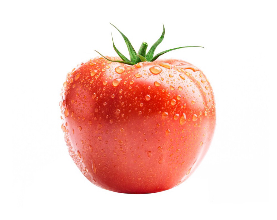 Tomato with drops stillife