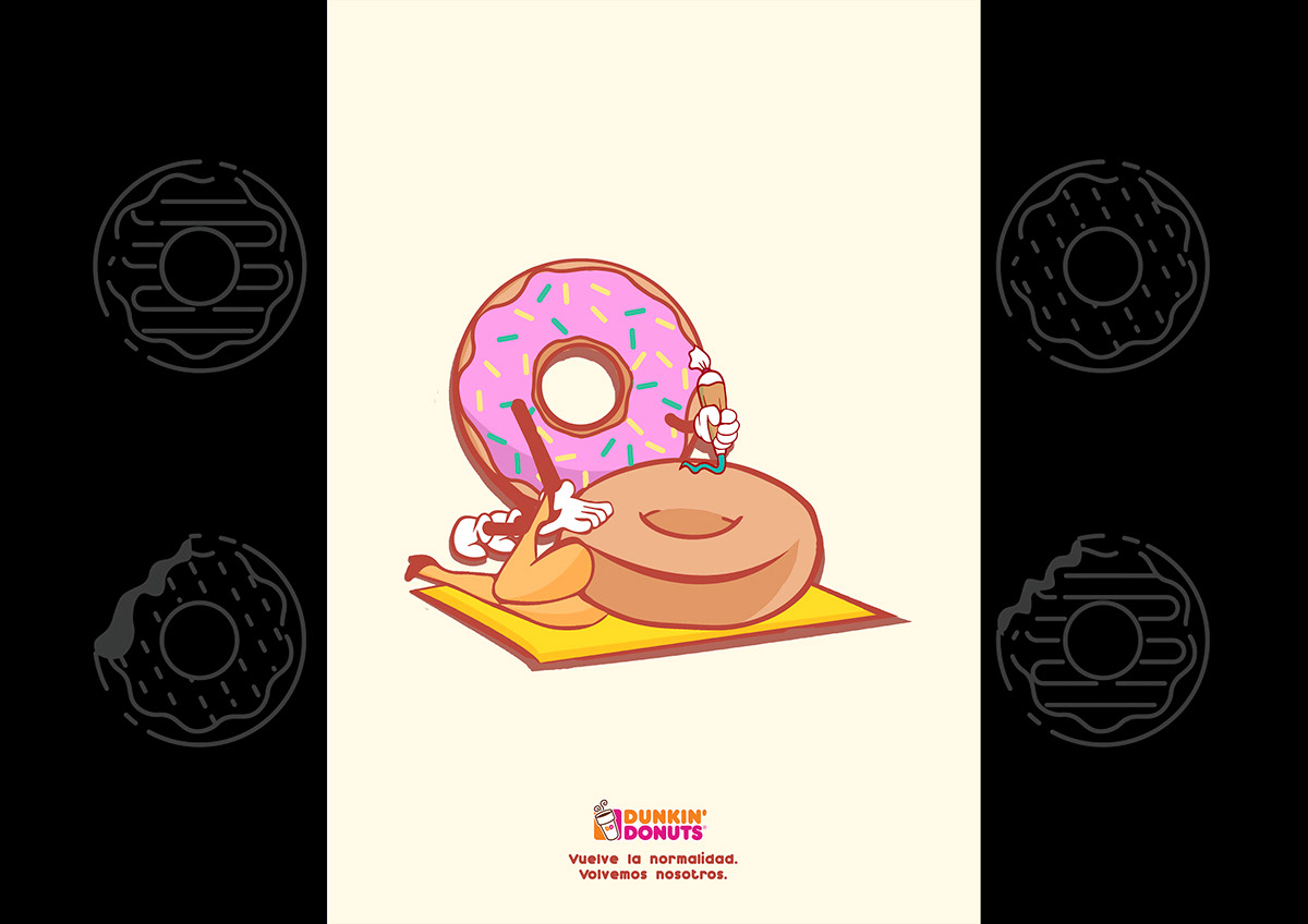 Donuts dunkin ilustracion normalidad