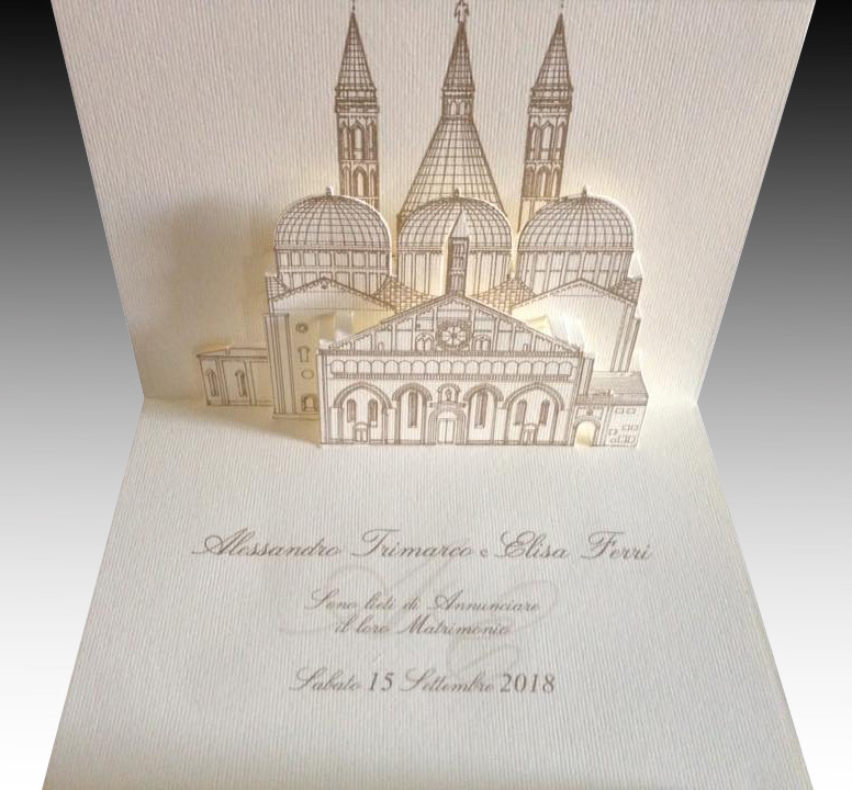 3D Popup kirigami invitations wedding