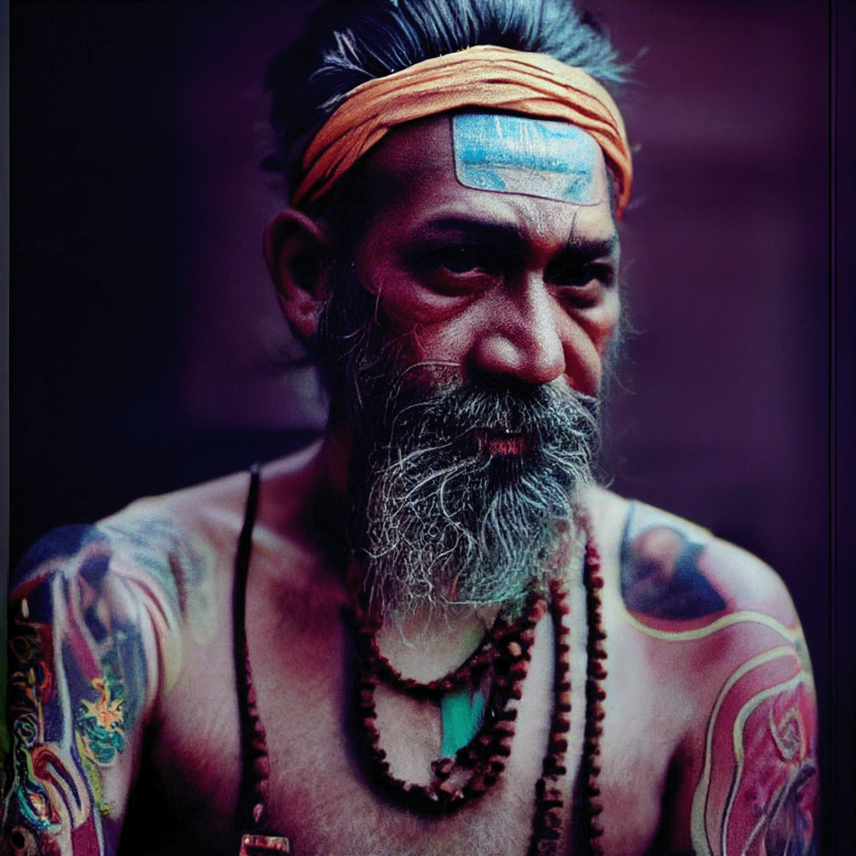bear color Guru India meditation mindfulness portrait prayer spirituality Yoga
