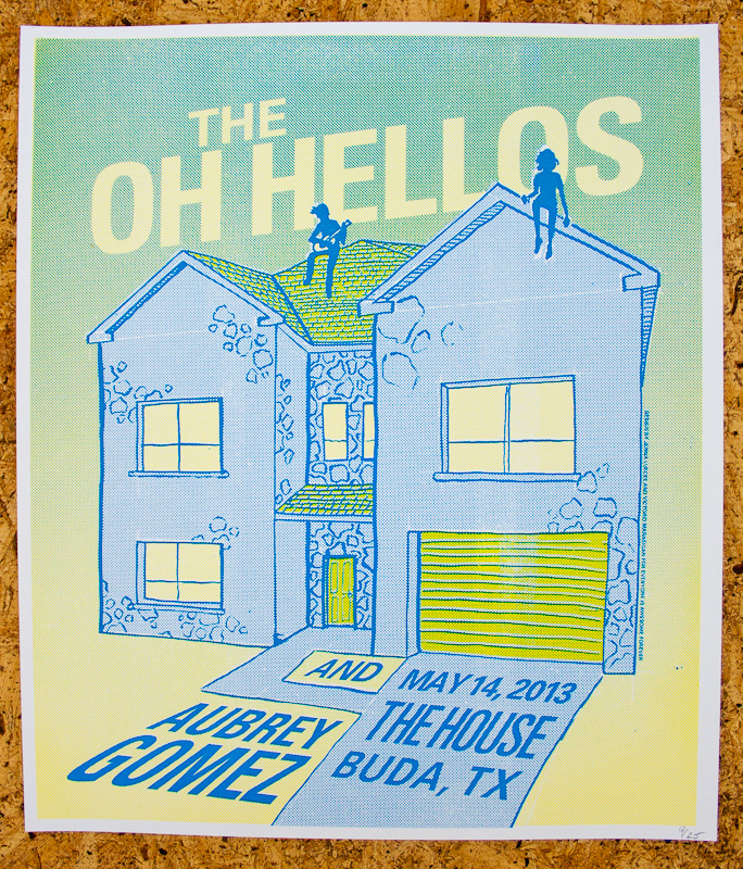 poster design print The Oh Hellos gig poster screen print