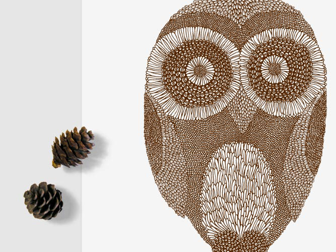 art handmade pen ink pen and ink letter lettering Handlettering type draw Nature organic bird owl worm