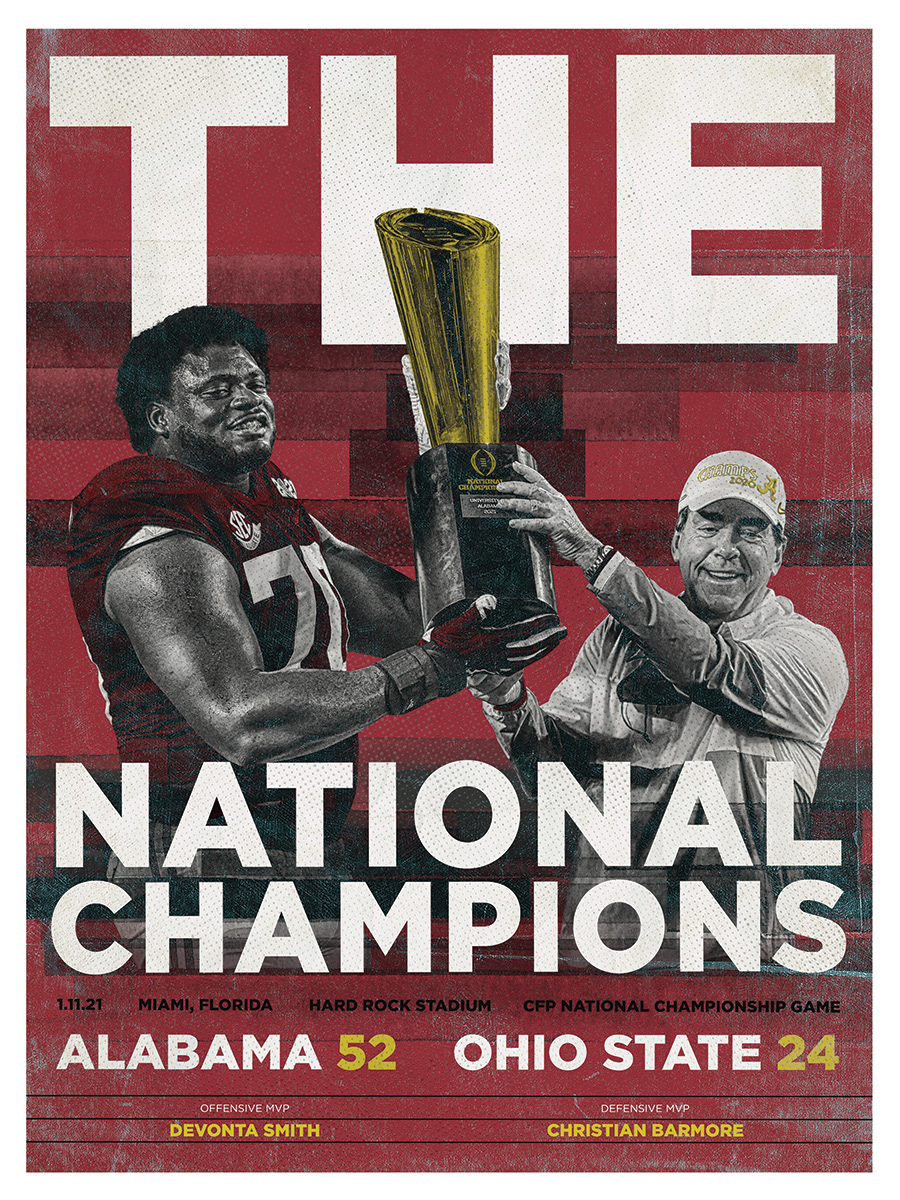 Alabama Crimson Tide Road to Victory (2011 NCAA Football Champs) Poster -  ProGraphs – Sports Poster Warehouse