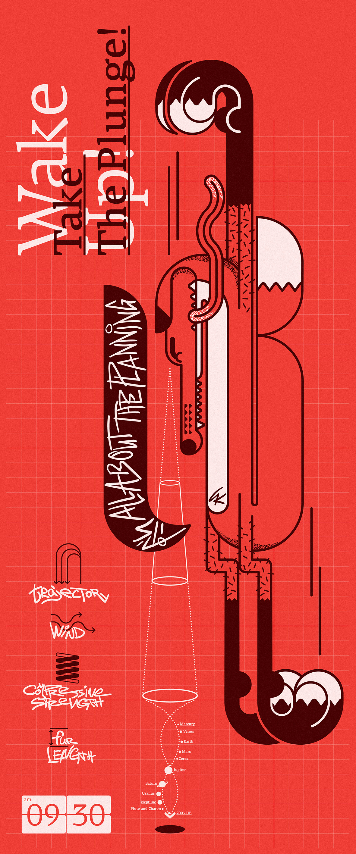red FOX ILLUSTRATION  typography   cartoon motivation 2D graphic design 
