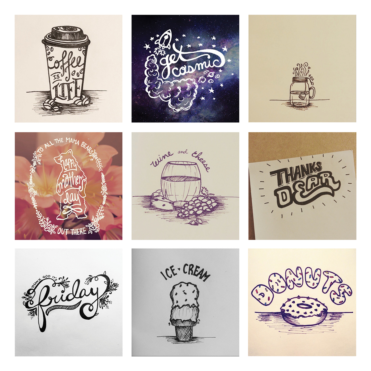 Handlettering doodles the100dayproject