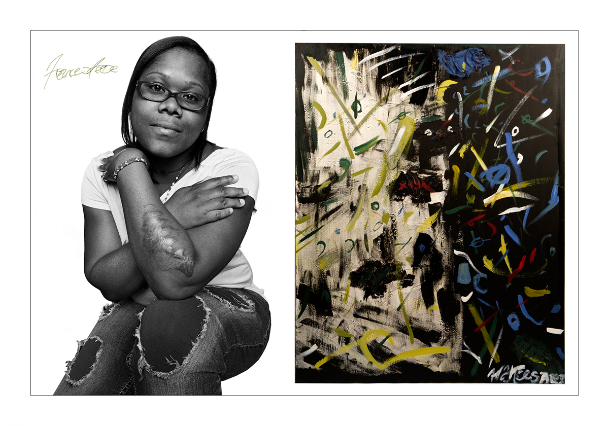 Portraiture black & white disabilities artist
