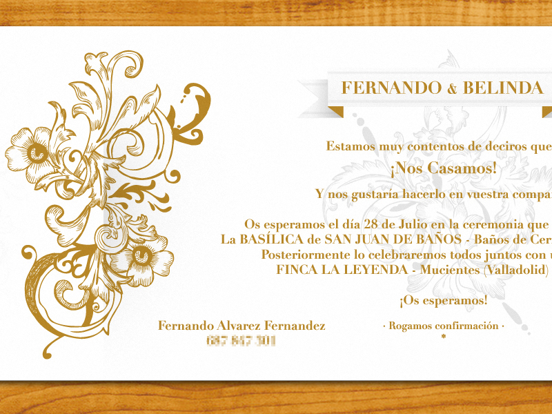 Fernando Belinda venta de baños diseño jkdestudio spain  españa Boda invitación wedding invitation