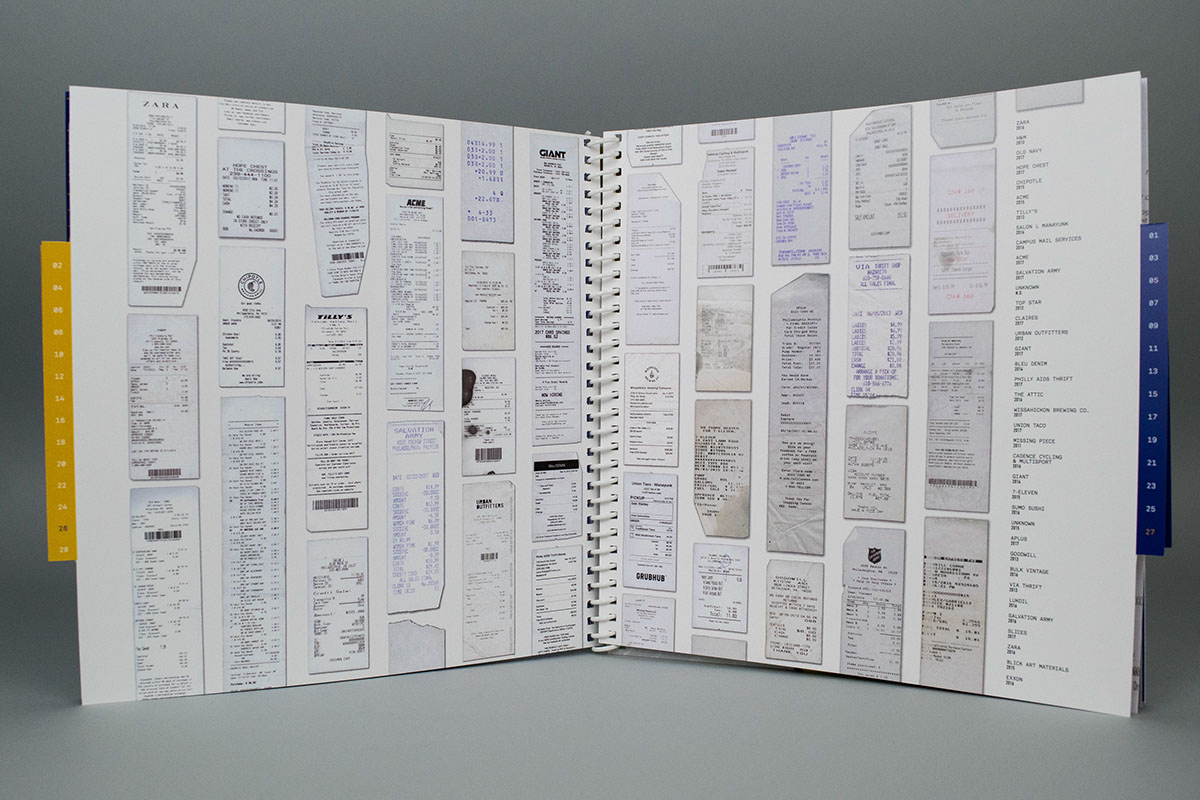 receipt Collection catalog Exhibition  book receipts money publicationdesign Bookdesign adobeawards