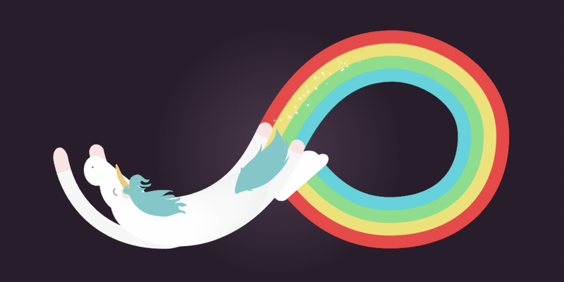 gif unicorn rainbow cute giphy Space  horse infinity loop Magic  