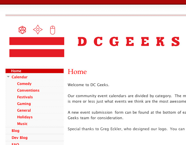 Logo Design dc geeks community red geeks washington dc