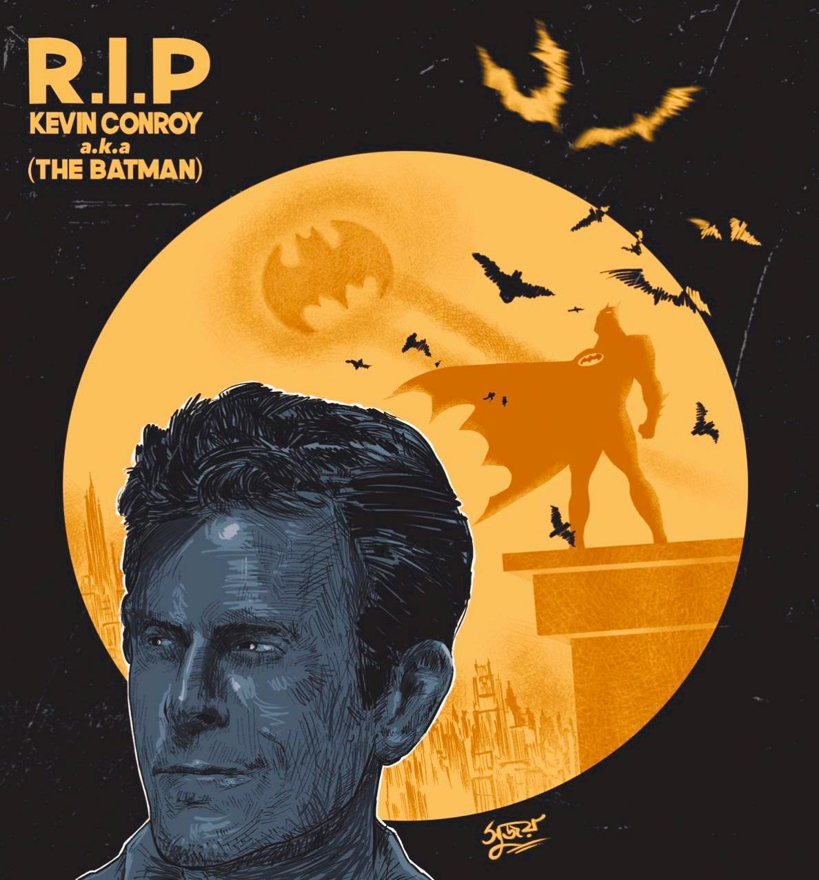 artwork batman batmantheanimatedseries Bruce Wayne dc Digital Art  digital illustration fanart gotham Kevin Conroy 