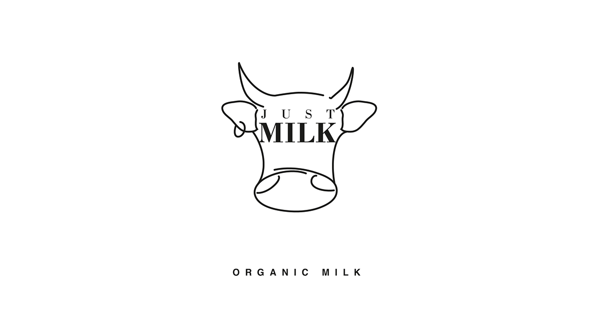 milk pattern logo Logotype organic
