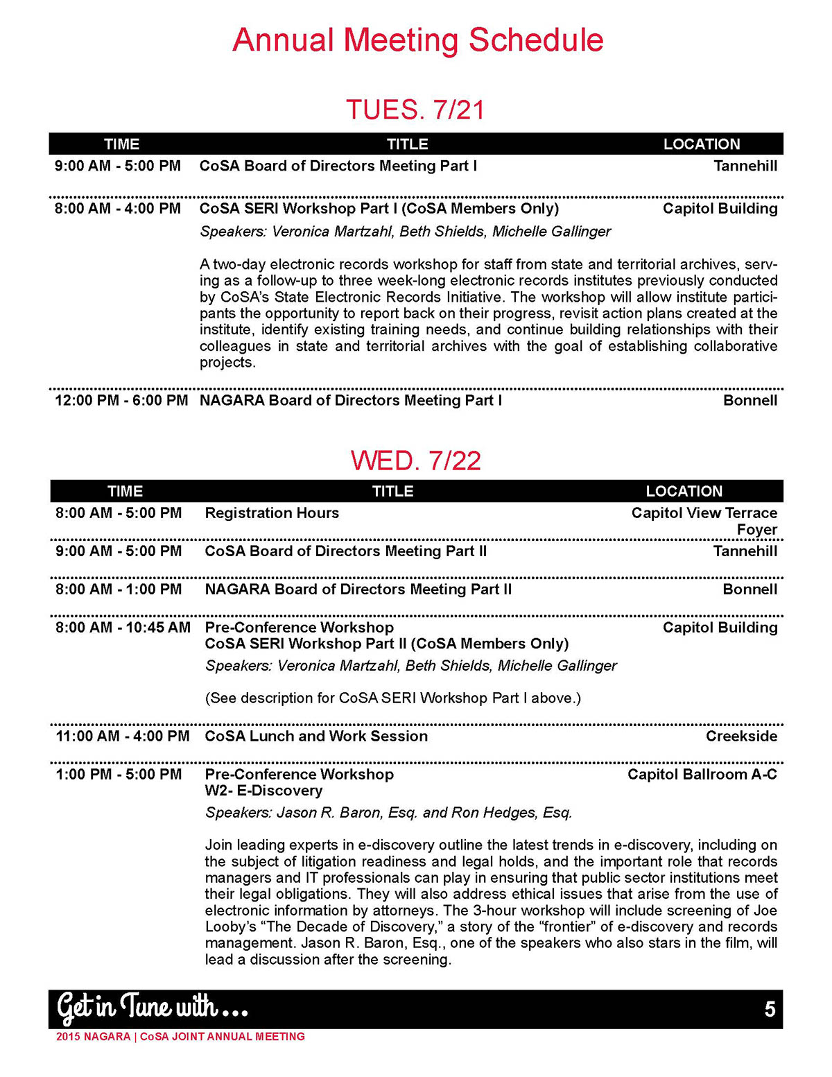 Program Session descriptions Program Layout meeting template full program