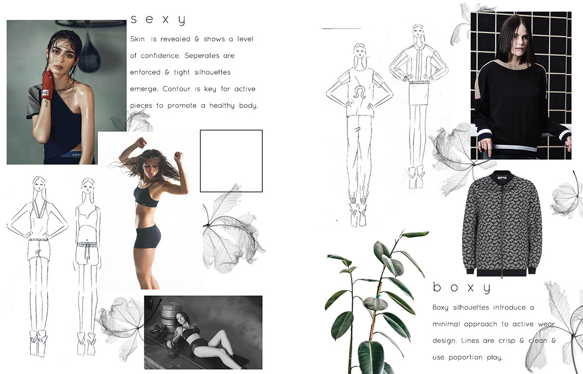 fashiondesign SCAD Processbook Lululemon activewear plantlife botanical cfda fashionillustration photoshop Illustrator InDesign