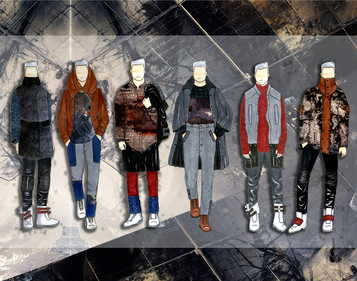SCAD Menswear illustrations fashion design prints graphics demianne