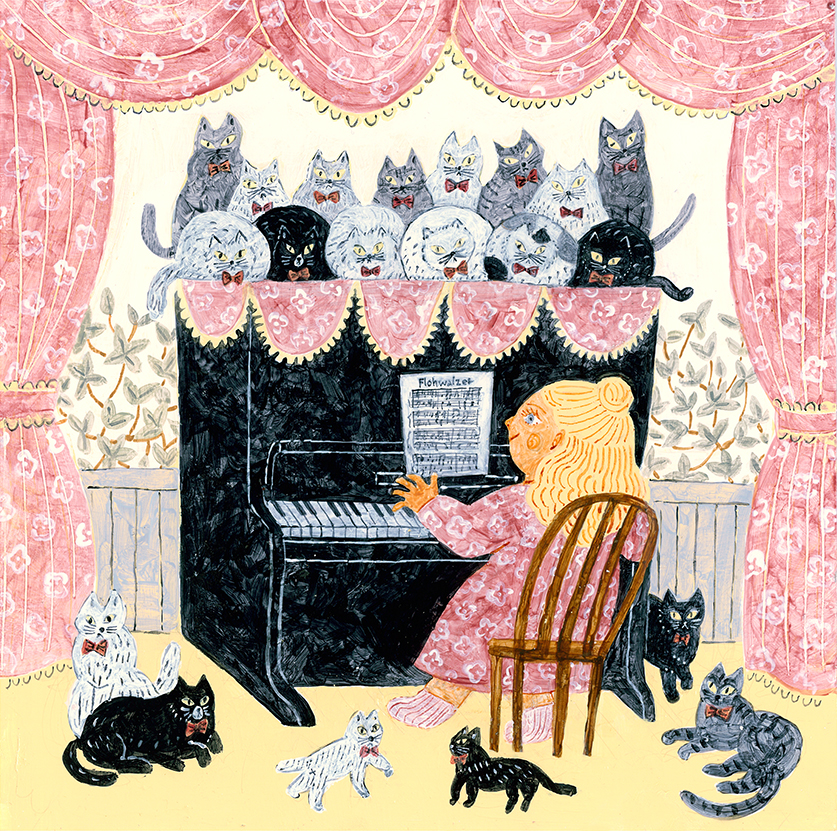 cat girl piano