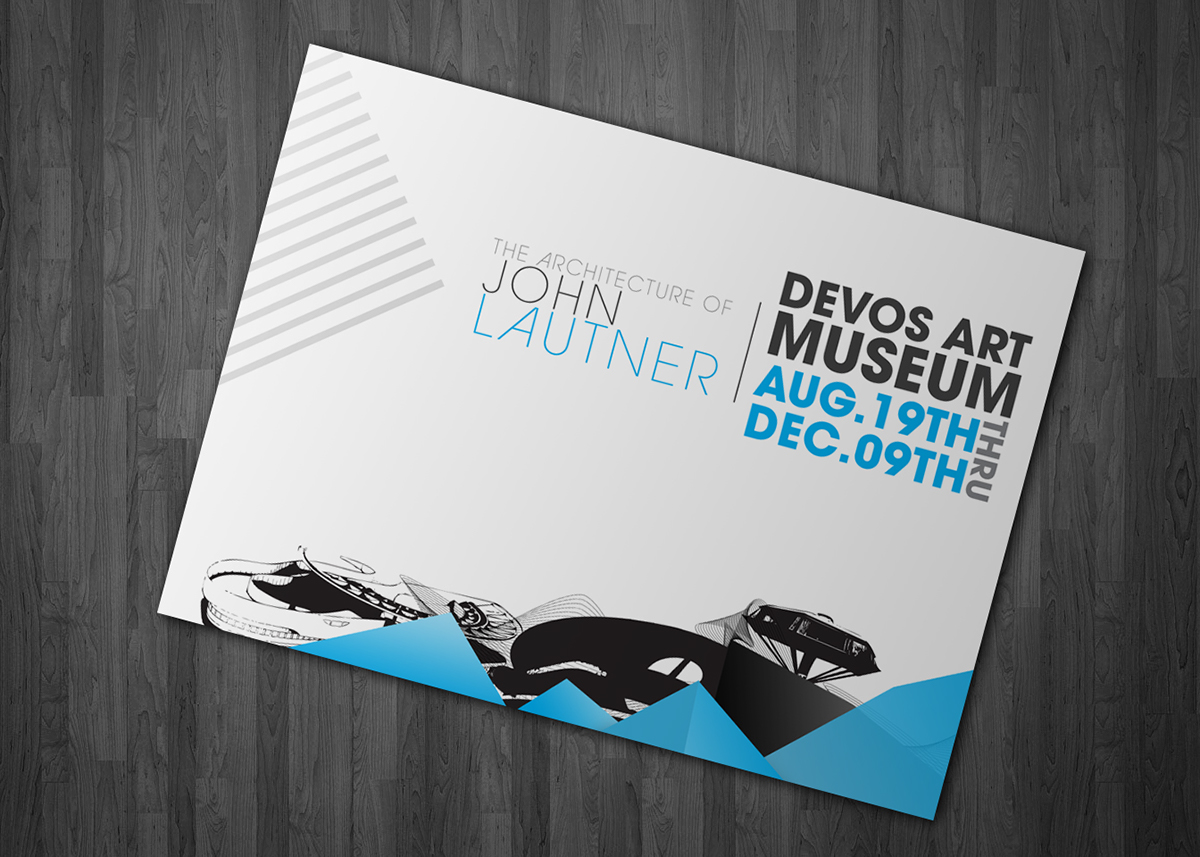 poster john lautner Exhibition  identity Promotion graphic
