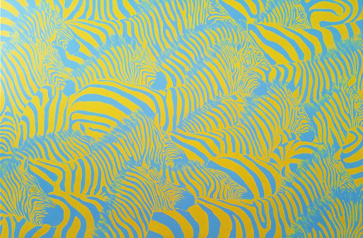 Zebranie Michał Mroczka zebra animals poster painting   zebras Ukrowienie