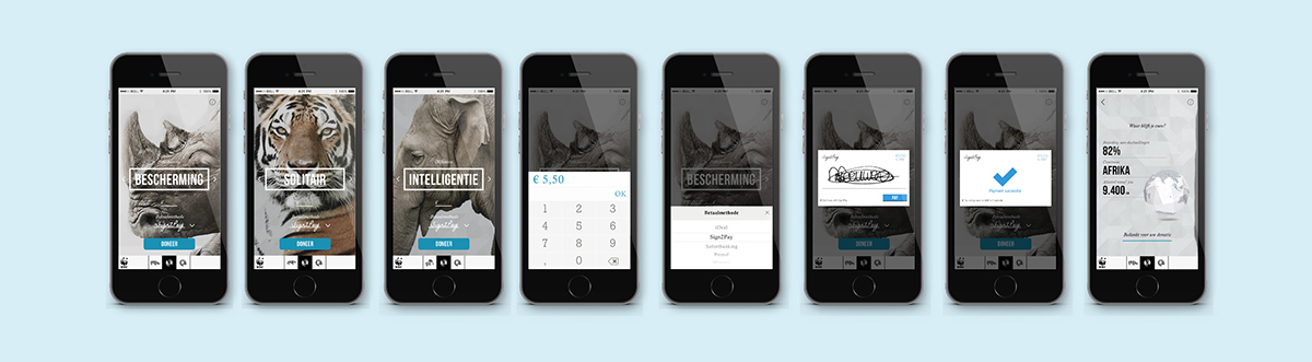 ux WNF donate donation app mobile wireframe rationale Patterns persuasive design