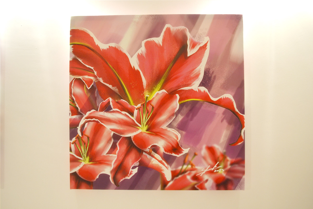 pintura digital Flores pintura quadros impressão em canvas canvas