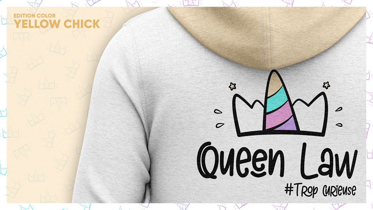 affinity designer concept design Freelance graphiste hoodies logo photoshop Queen Law