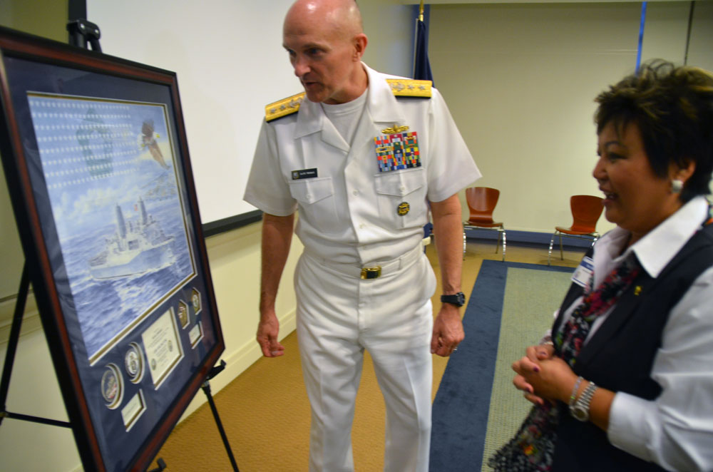 uss arlington US Navy navy league Arlington virginia acpd acfd Honor Guard Admiral commemoration 9/11 honor first responders