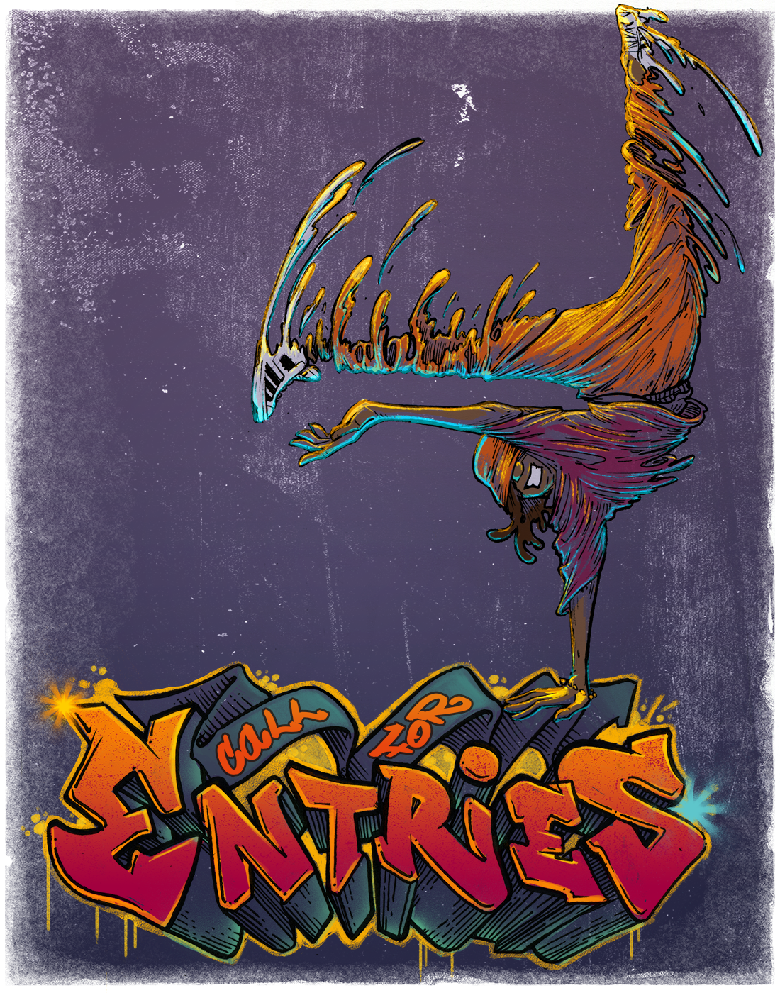 hip-hop hiphop poster Graffiti graff typography   dancing breakdancing Urban Call for entries