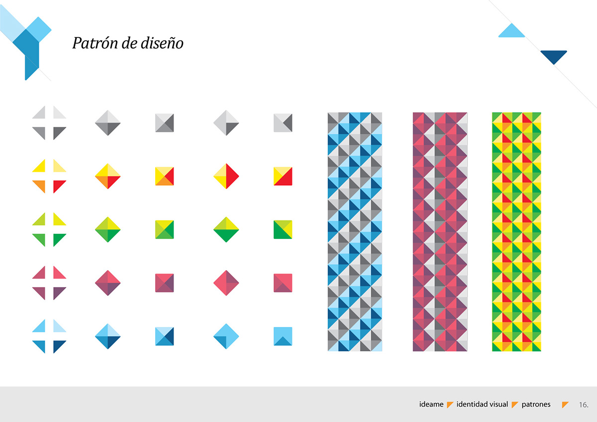 identity  Rebranding creative expresion origami  color design pattern concept