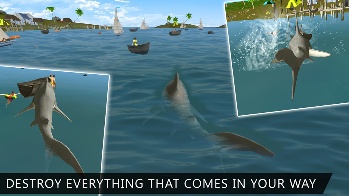 shark simulator Attack 3d game