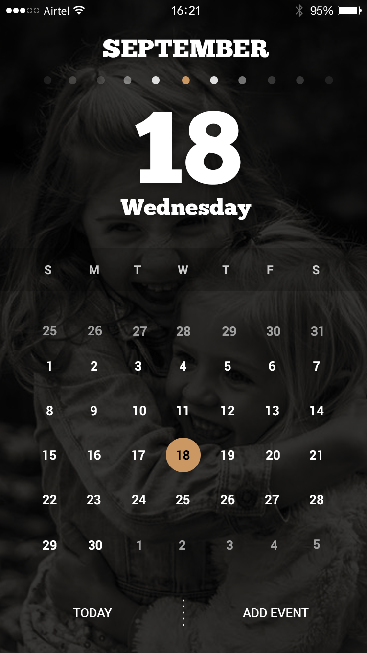 UI calendar design skandasn dark calendar