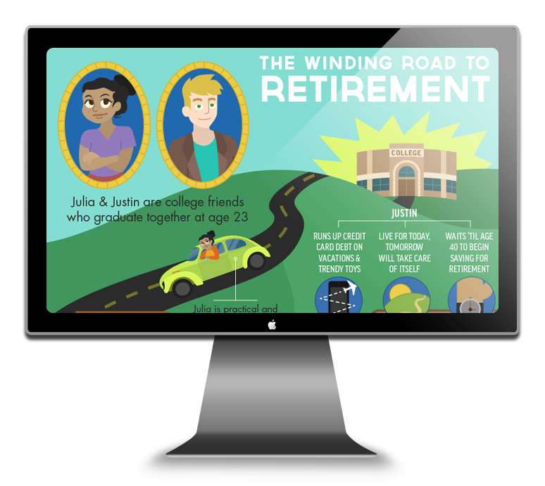 retirement finance banking money infographic