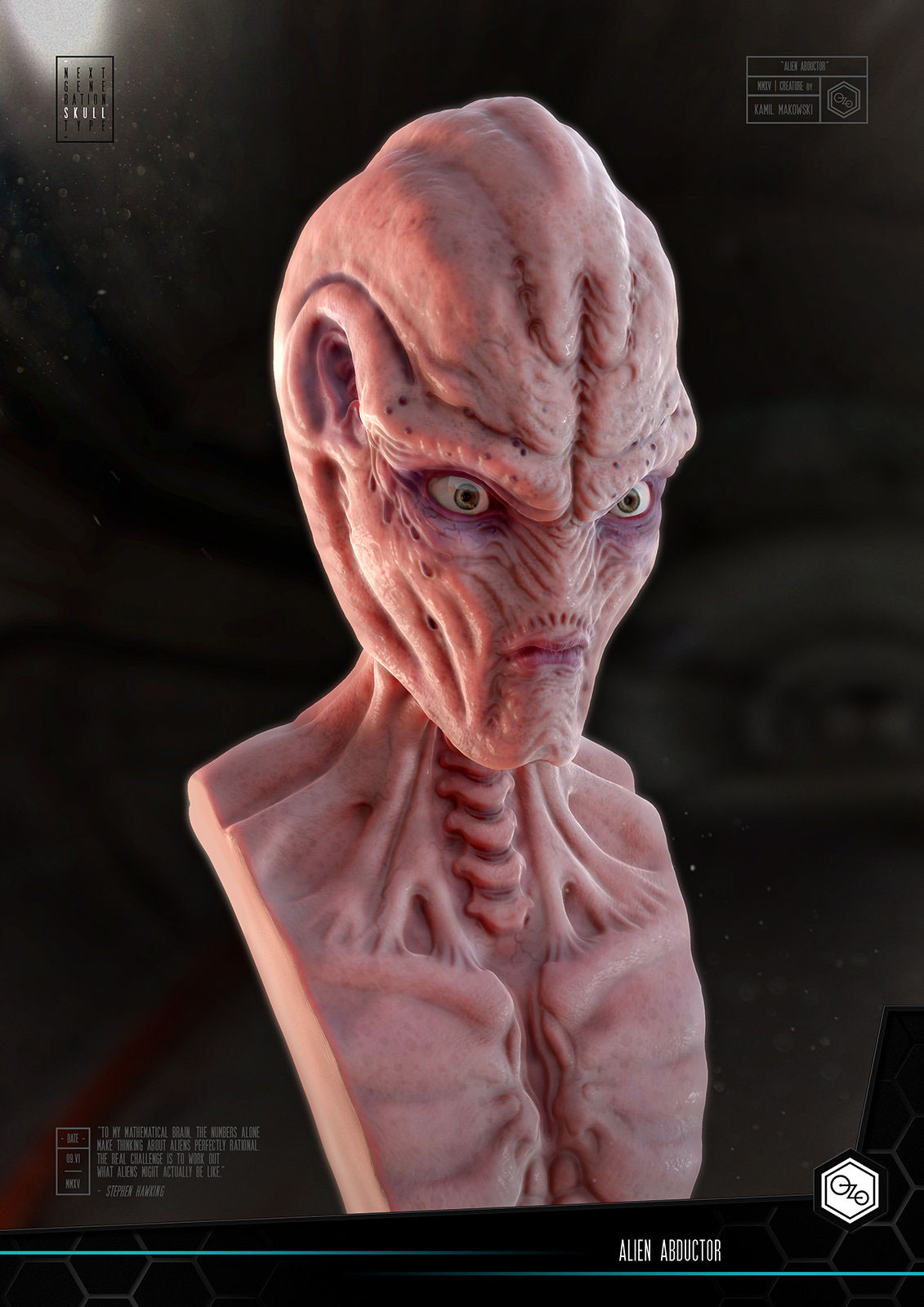 Scifi alien creature 3D Digital Sculpting Zbrush