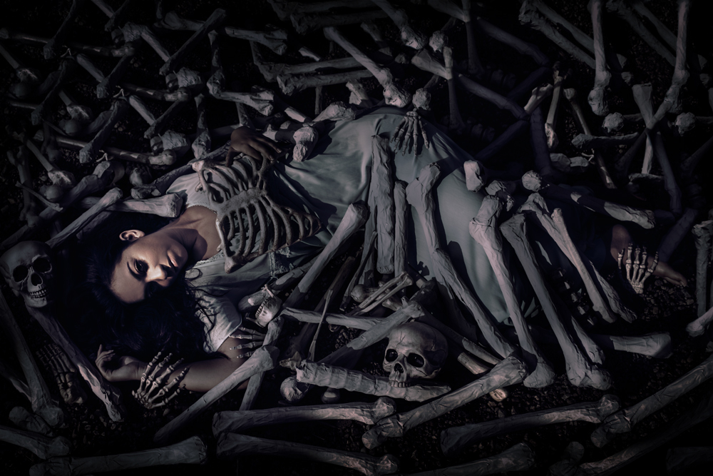 dark Scary conceptual short stories bones art model
