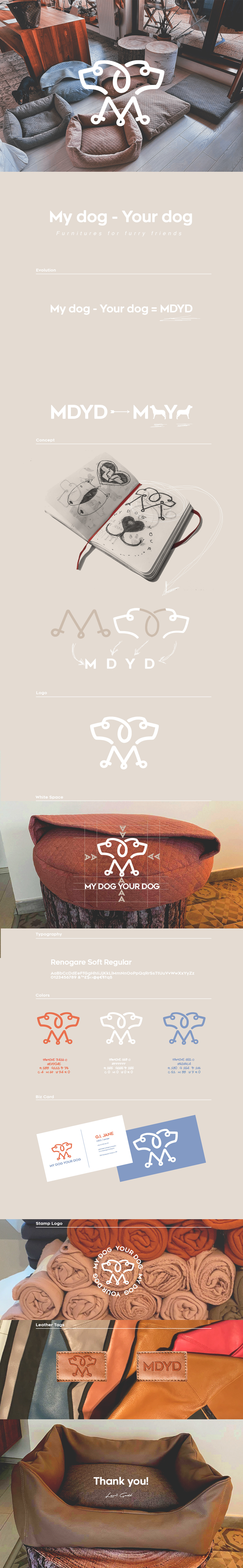 branding  dog furniture handwritten logo
