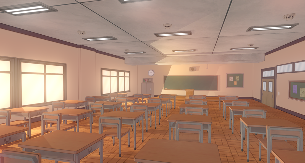 Anime Classroom - Game Props on Behance