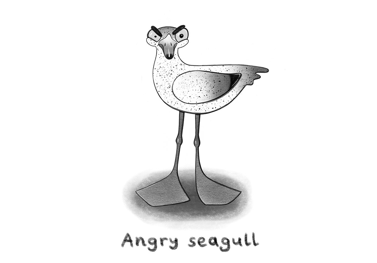 ILLUSTRATION  bird Character design  digital illustration animals animation  cute poster sticker emotion