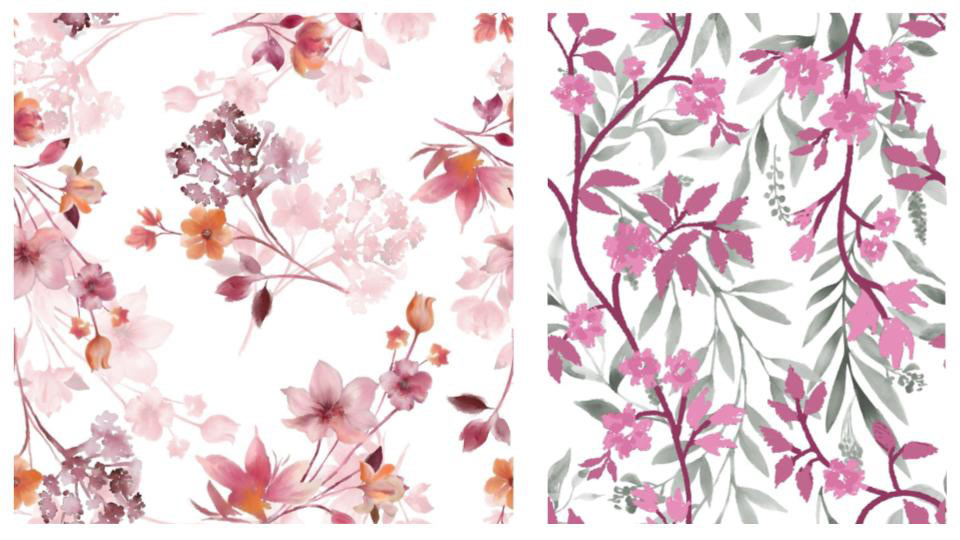 pattern print Graphic Designer print design  chintz floral Digital Art 