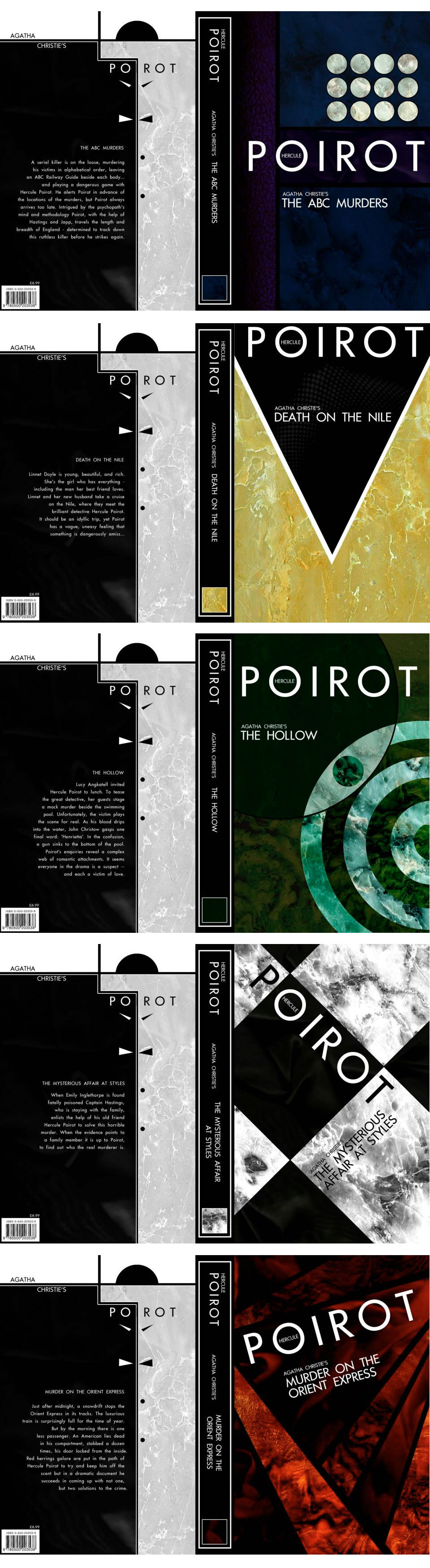 hercule poirot agatha christie Book Cover Design